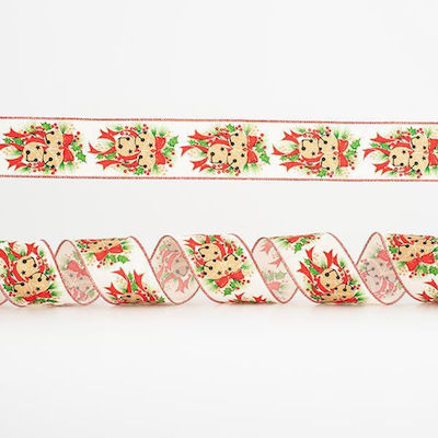 Eurolamp Χριστουγεννιάτικη Κορδέλα Υφασμάτινη Πολύχρωμη 91x6.35cm